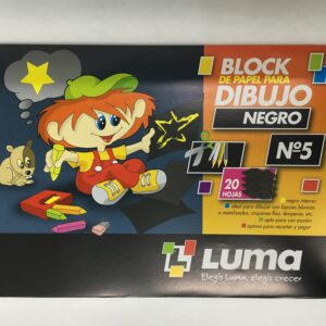 BLOCK DE DIBUJO NEGRO Nº5 LUMA