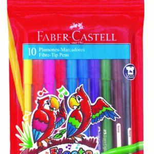 MARCADORES LARGOS FABER CASTELL FIESTA x 10
