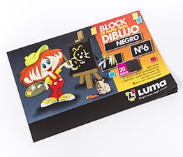 BLOCK DE DIBUJO NEGRO Nº6 LUMA