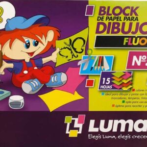 BLOCK DE DIBUJO FLUO Nº5 LUMA