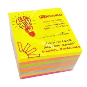 NOTAS ADHESIVAS FLUO MEDORO 76 x 76 x 400 h.