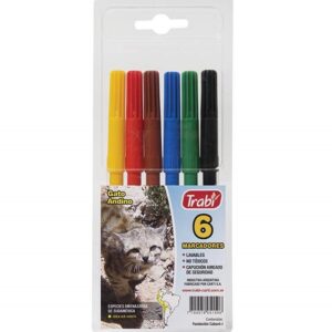 MARCADORES LARGOS TRABI JUNIOR x 6
