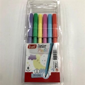 MARCADORES JUNIOR PASTEL TRABI x 6