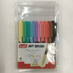 MARCADORES BRUSH FINOS PASTEL TRABI x 10