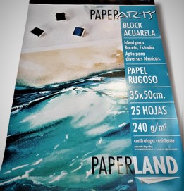 BLOCK PARA ACUARELA PAPERLAND 35x50 x 25 h.