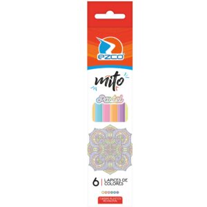 LAPICES DE COLORES LARGOS PASTEL EZCO MITO x 6