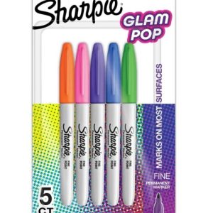 MARCADORES PERMANENTES GLAMP POP SHARPIE x 8 u.