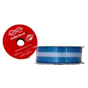 CINTA DE RASO BANDERA ARGENTINA 1,5 cm x 3 m.