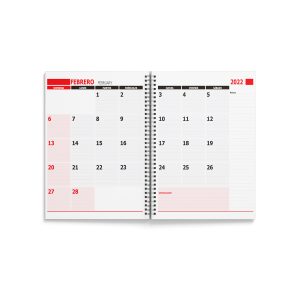 AGENDA DE ESCRITORIO MENSUAL A42L 2027