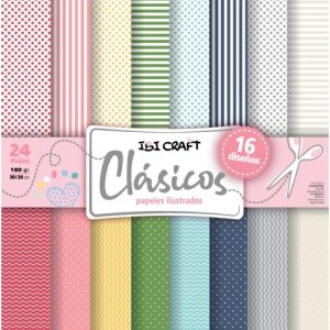 PAPELES ILUSTRADOS IBI CRAFT 30x30cm. 180g. (24h.)