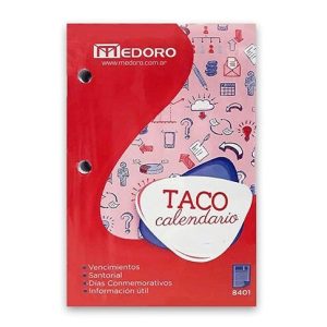 TACO CALENDARIO CHICO MEDORO 2027
