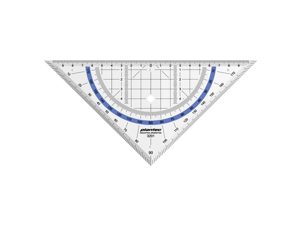 ESCUADRA MULTIUSO PLANTEC 45º x 22 cm.