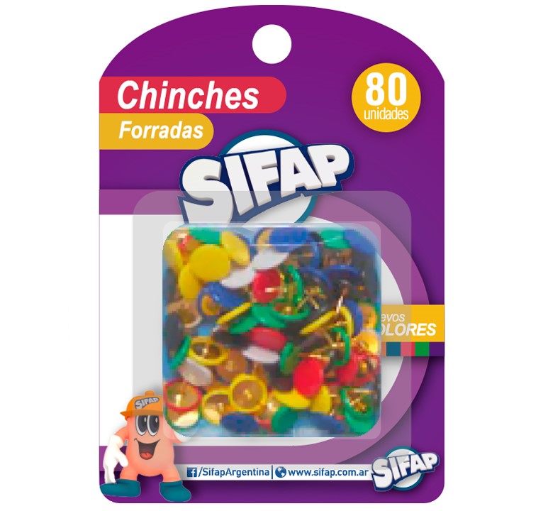 CHINCHES FORRADAS COLOR x 80 u.