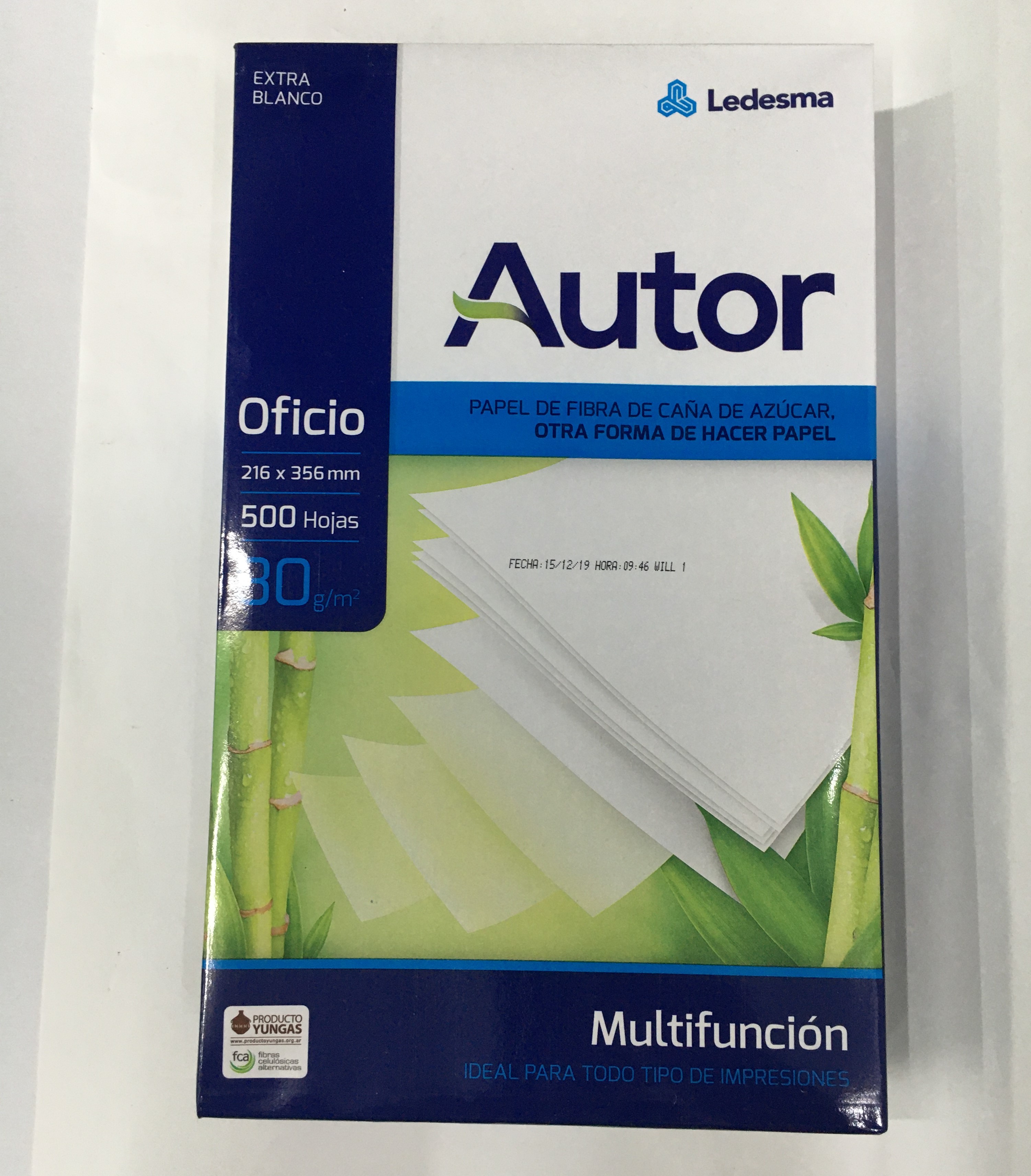 RESMA LEDESMA AUTOR 80 g. OFICIO x 500 h.