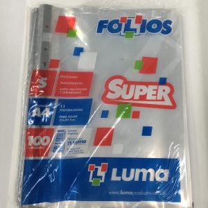 FOLIOS LUMA A4 SUPER x 100 u.