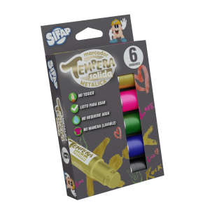 TEMPERA SOLIDA METALIZADA SIFAP x 6 u.