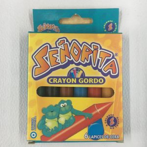 CRAYONES GRUESOS SEÑORITA x 6 u.