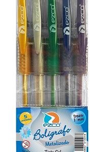 ROLLER GEL CON BRILLITOS EZCO x 5 u.