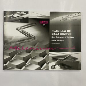 TALONARIO DE PLANILLA DE CAJA SIMPLE APAISADO MILENIUM
